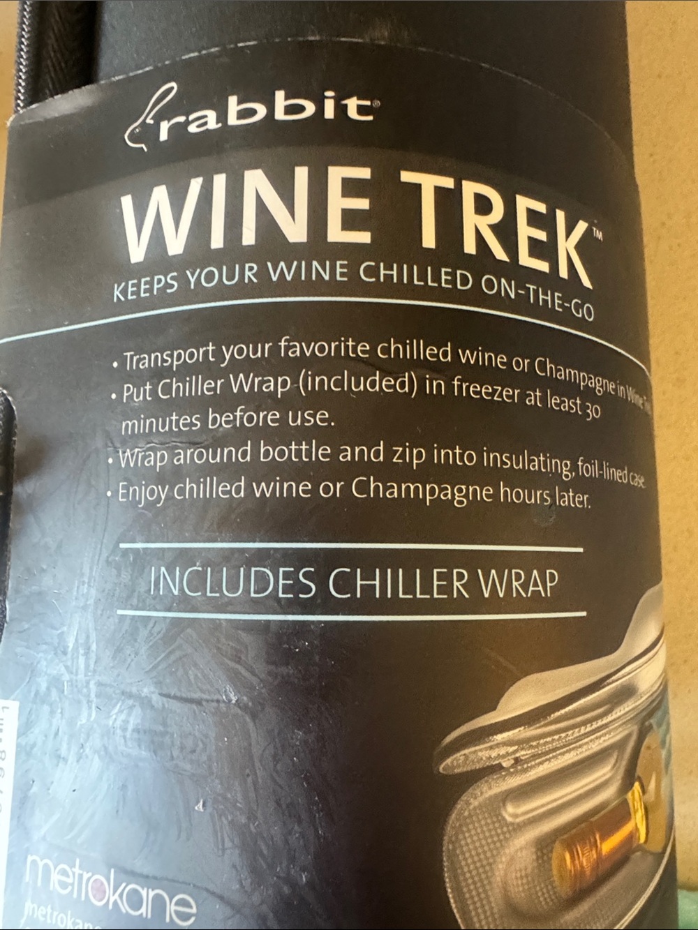 Rabbit Wine Trek Portable Wine Cooler - Black - Picture 3 of 4
